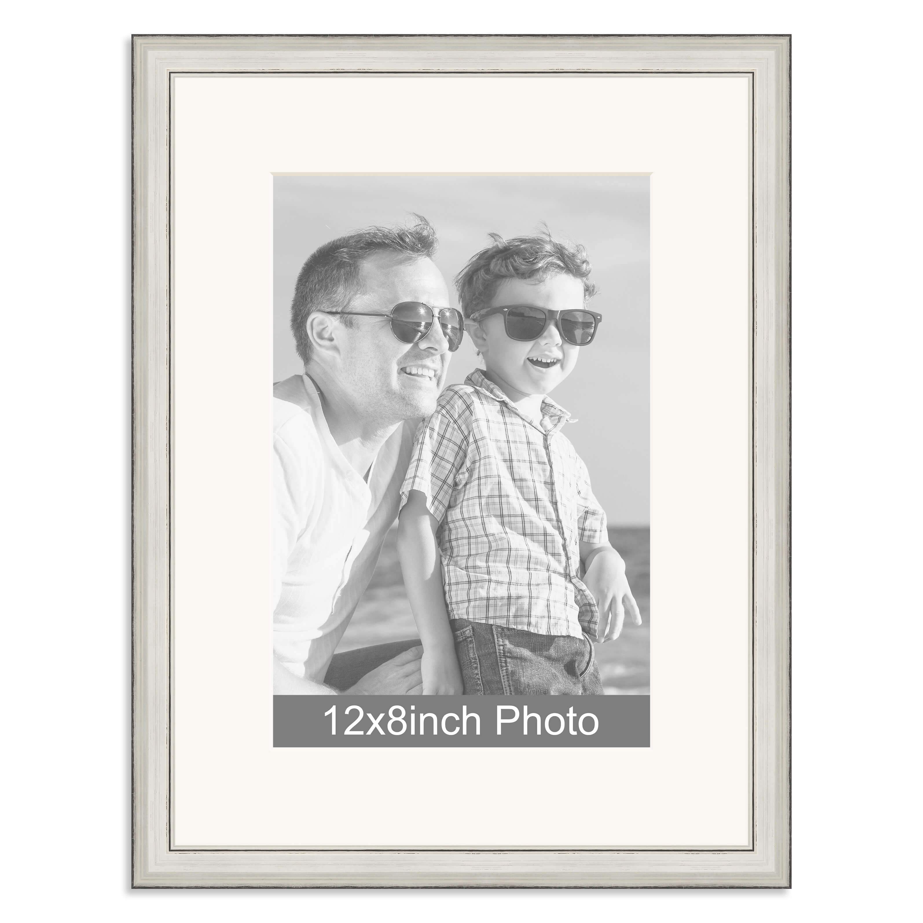 Silver Wooden Photo Frame for a 12×8/8x12in Photo