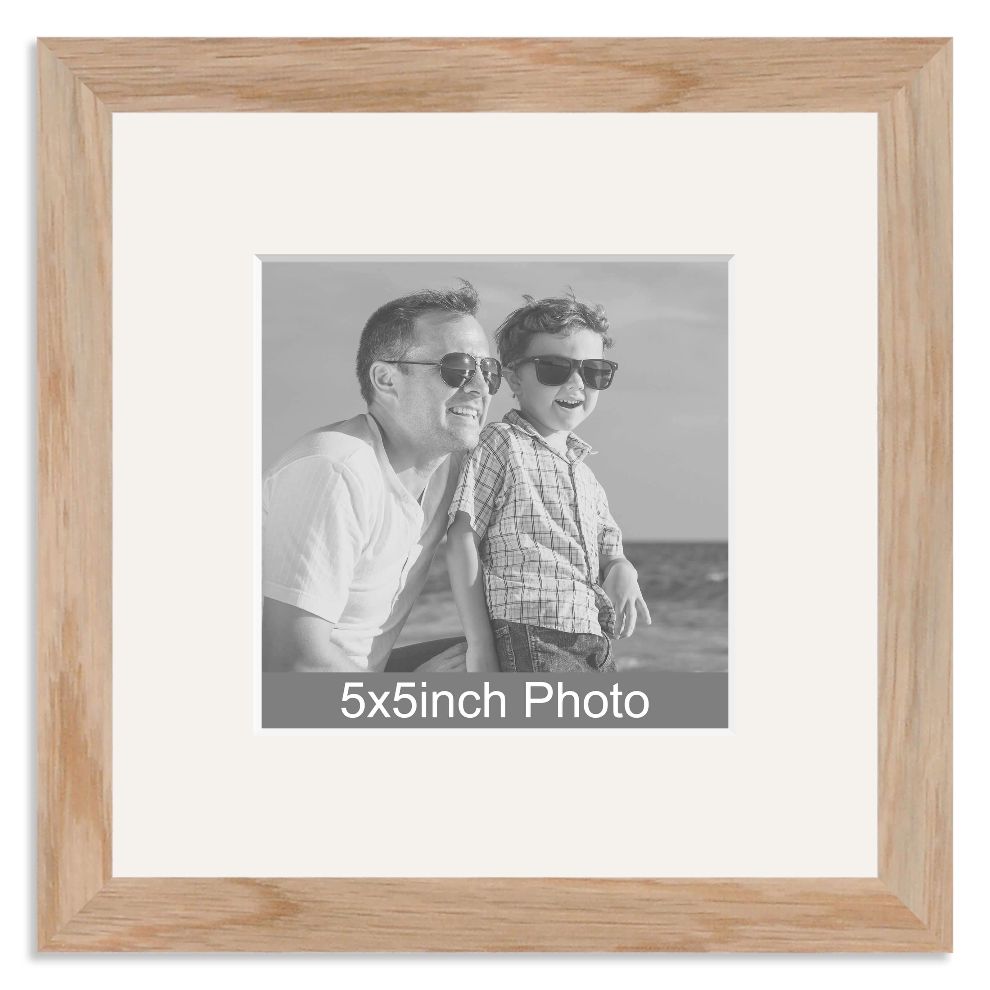 Solid Oak Photo Frame with mount for a 5x5in Photo – No Photo required