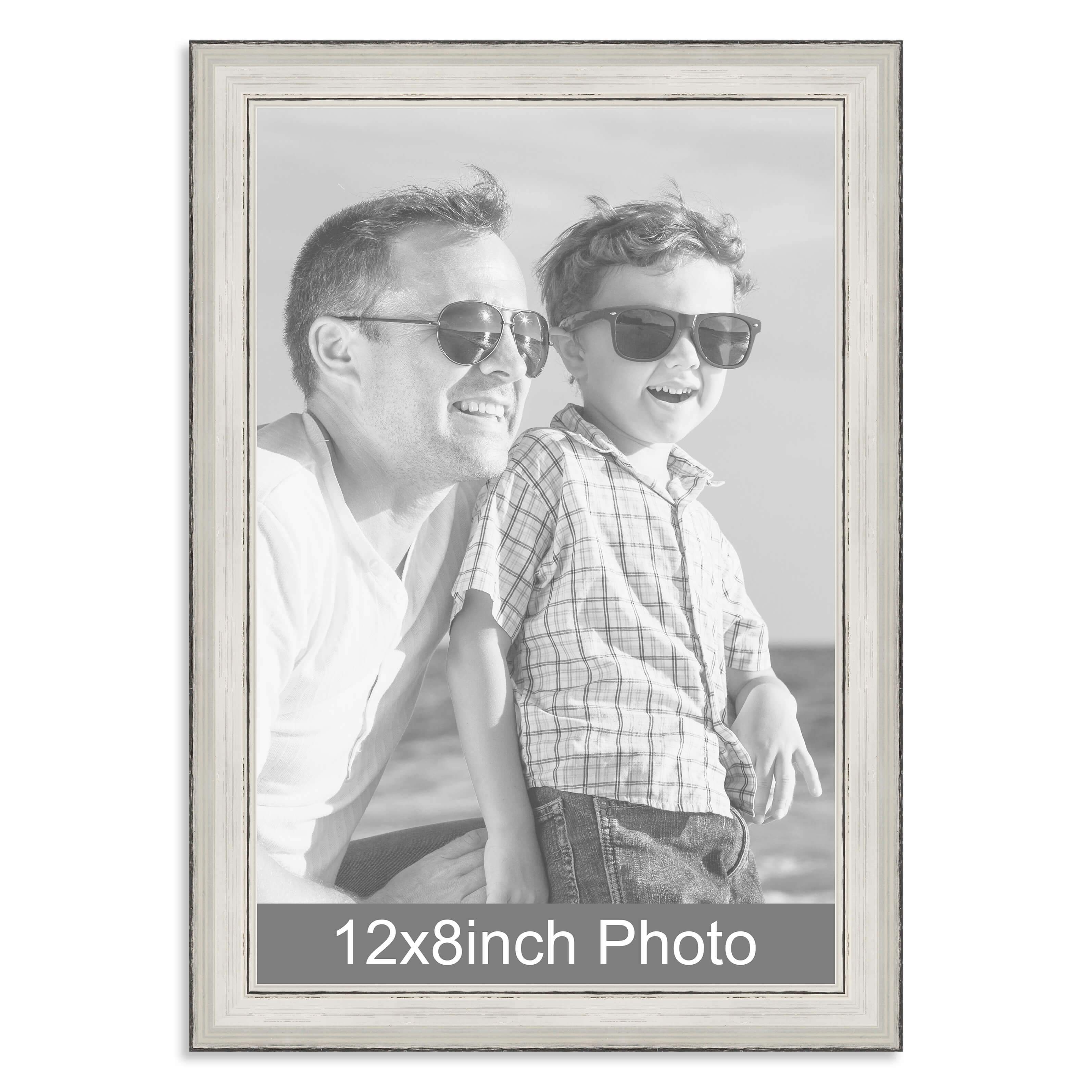 12 x 8inch Silver Wooden Photo Frame for a 12×8/8x12in photo