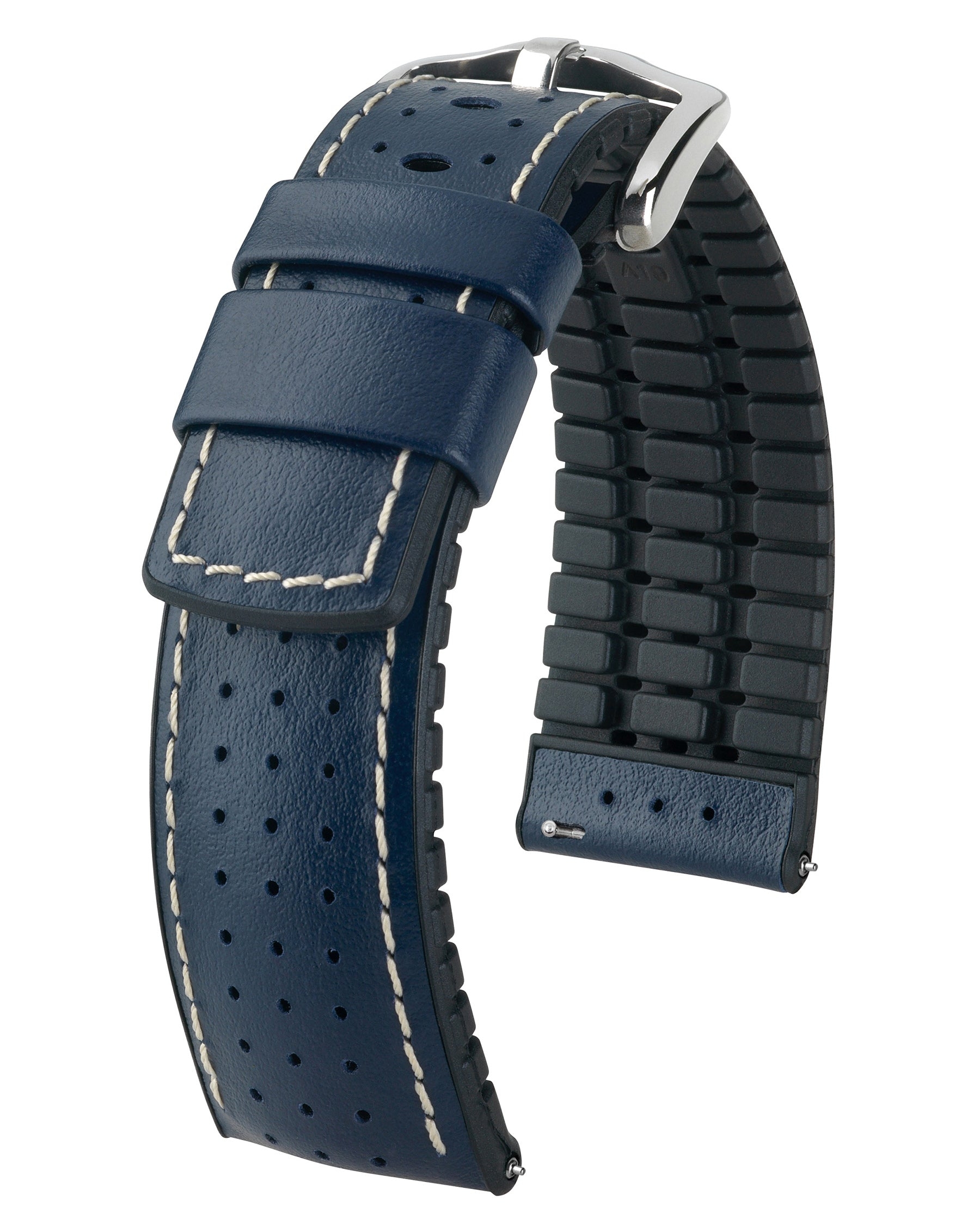 Hirsch Tiger Watch Band Blue- 22mm – Strapped For Time