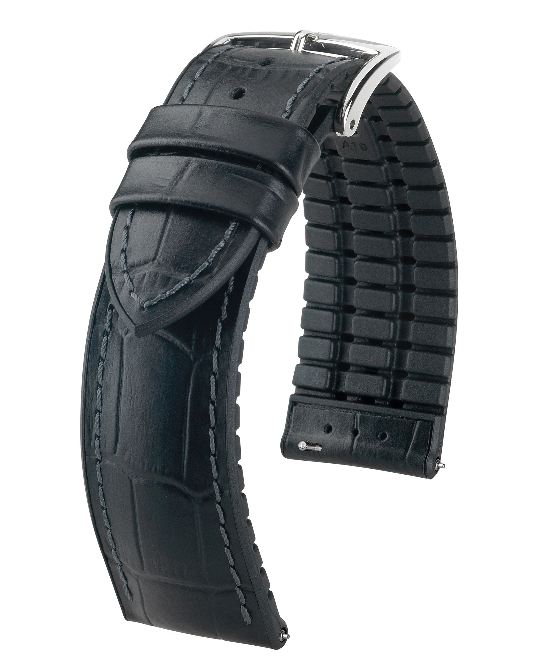 Hirsch Paul Black | Medium Length- 18mm – Strapped For Time