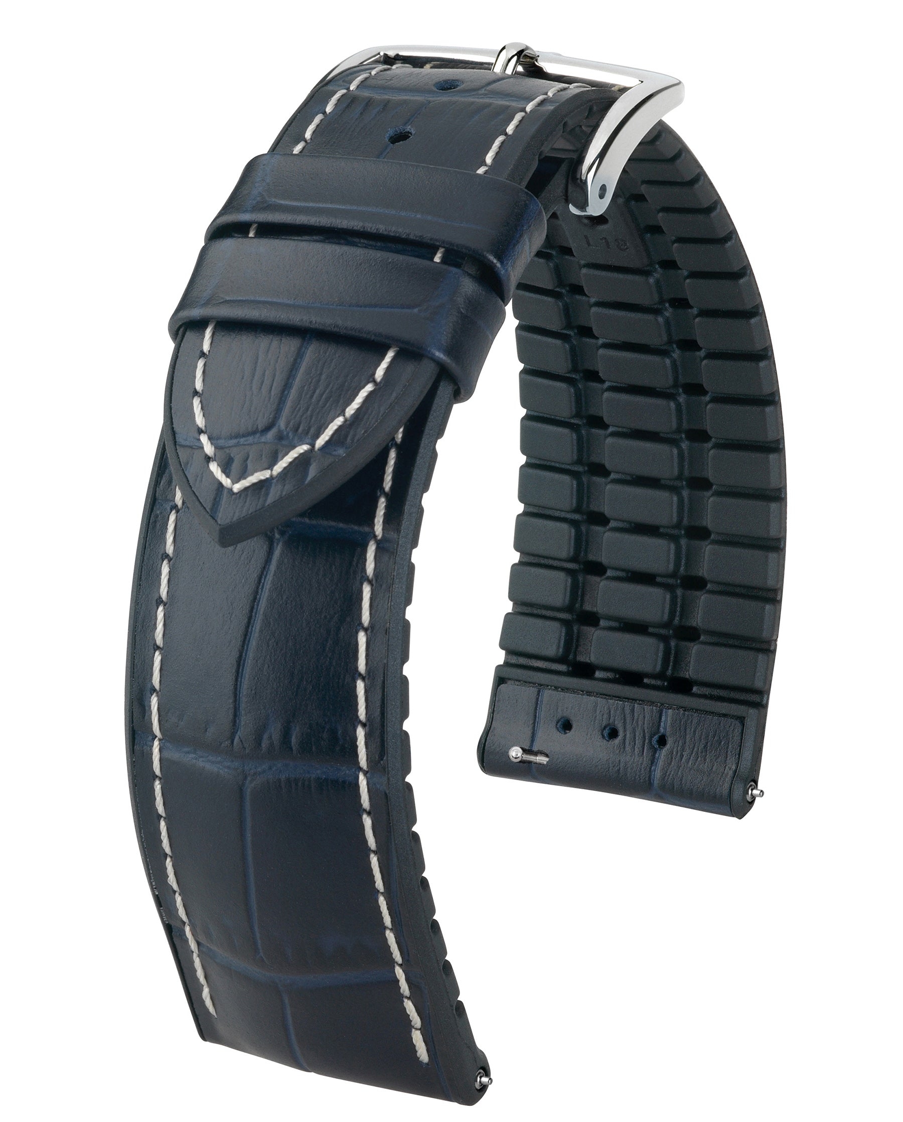 Hirsch George Watch Band Blue- 24mm – Strapped For Time