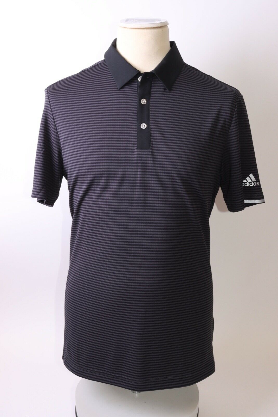 Adidas Men’s Heat Ready Stripe Polo Shirt – M – Black – Get That Brand