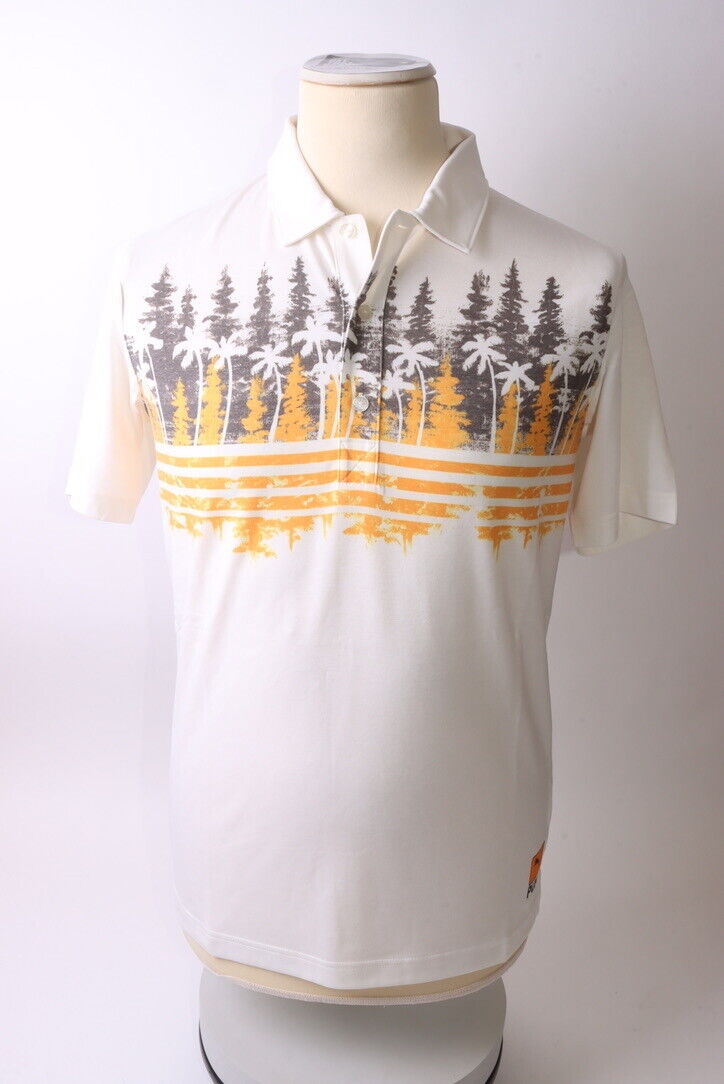 Puma Mens Pines Golf Polo Shirt – S – Cream – Get That Brand