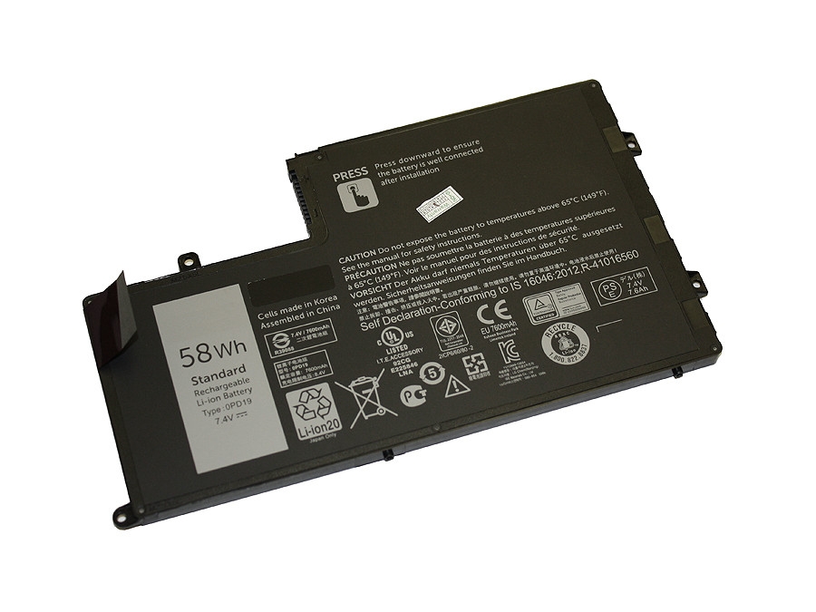 0Pd19 Compatible Replacement Battery For Dell Inspiron 15 – 5547 – 15 – 5548 – 14 – 5447 – 14 – 5448; Latitude 3550 – 3450 – 4-Cell – 7.4V – 7600Mah –
