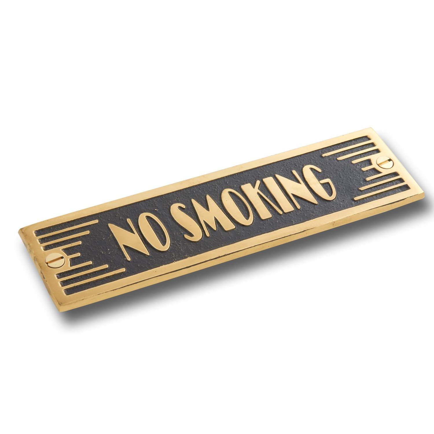 No Smoking Metal Door Sign.  Art Deco Style Home Décor Wall Plaque Accessories – No Smoking + Arrow Aluminium
