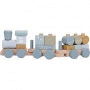 LD WOODEN STACKING TRAIN | OCEAN- 22 PCS – Pippeta