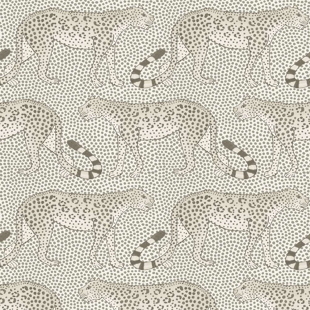 Cole and Son – Ardmore Leopard Walk 109/2011 Wallpaper – Grey / Green – Non-Woven – 52cm