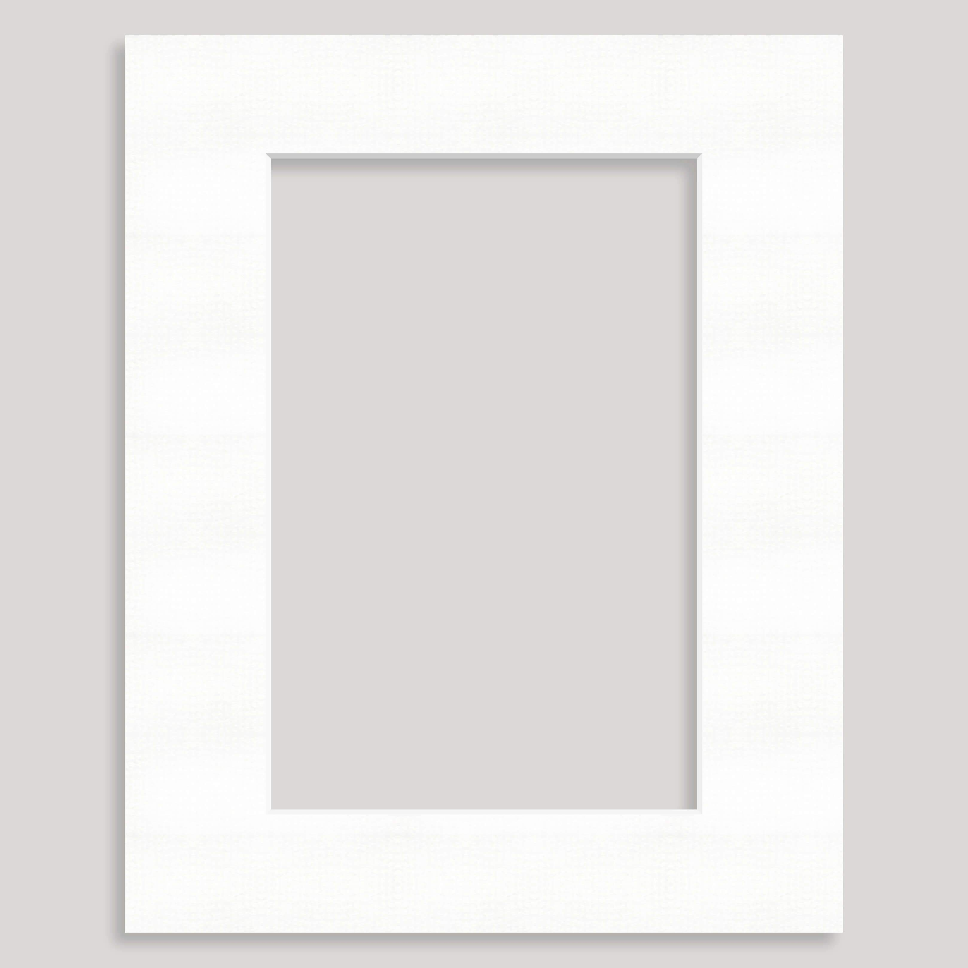 10x8inch Photo/Picture Mount for a 7.5x5inch Picture/Photo (individually bagged) – 8698 Glacier White