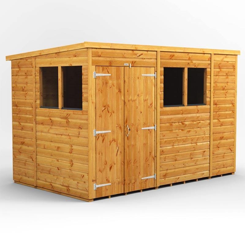 Power Premium Pent Wooden Shed, 10×6 / Double – Powersheds – Spearhead Outdoors