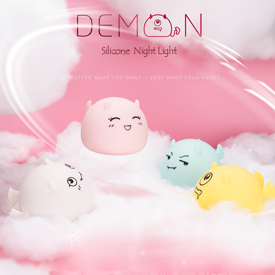 Silicone Night Light of Little Monster – Blue