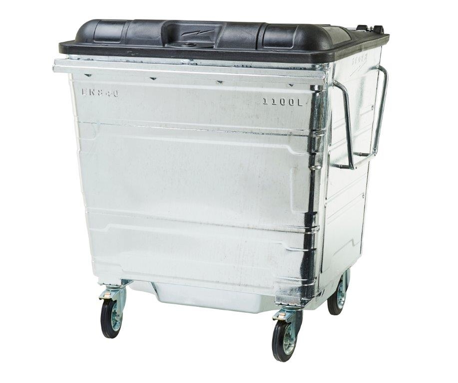 1100L Steel Wheelie Bin – Steel