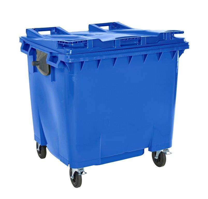 1100L Four Wheel Plastic Bin – Blue