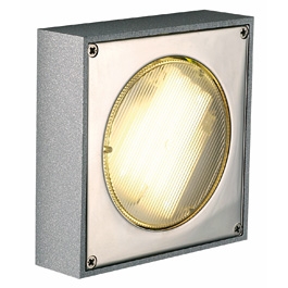 SLV 111131 Quadrasyl D 9W Silver Grey Outdoor Ceiling & Wall Light