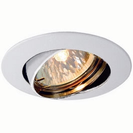 SLV PIKA downlight, round, white,MR16, adjustable, max. 50W 111171