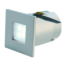 SLV MINI FRAME LED recessed light,square, silver-grey, 0.3W, 4LED, 6500K 112711