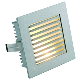 SLV 112762 Flat Frame Slat 20W Silver Grey Guide Light