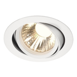 SLV NEW TRIA LED DISK downlight,round, white, 4000K, 35° 113561
