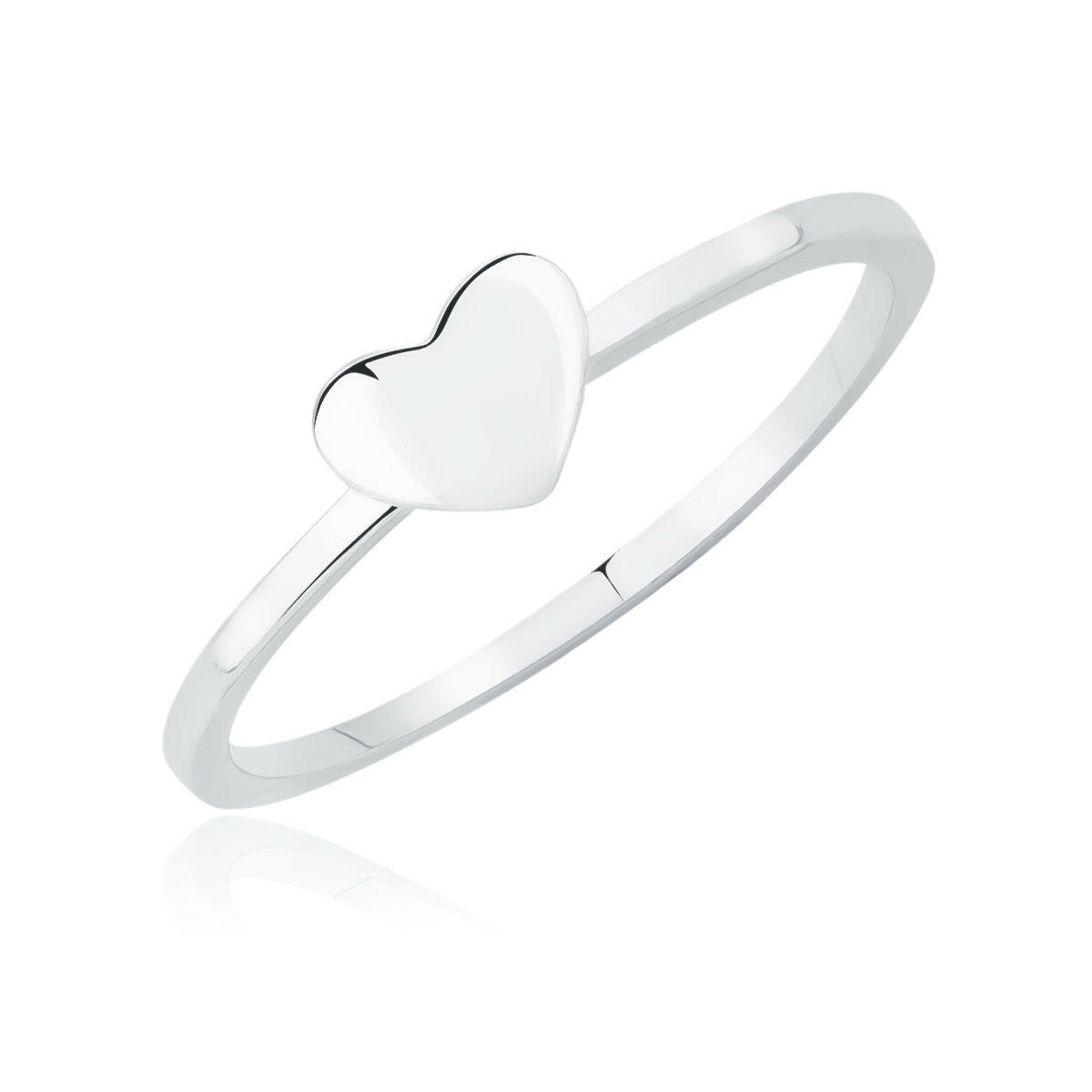 Silver Plain Heart Ring – UK-O – High Quality Jewellery – Just Silver Jewellery