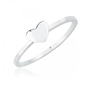 Silver Plain Heart Ring – UK-O – High Quality Jewellery – Just Silver Jewellery
