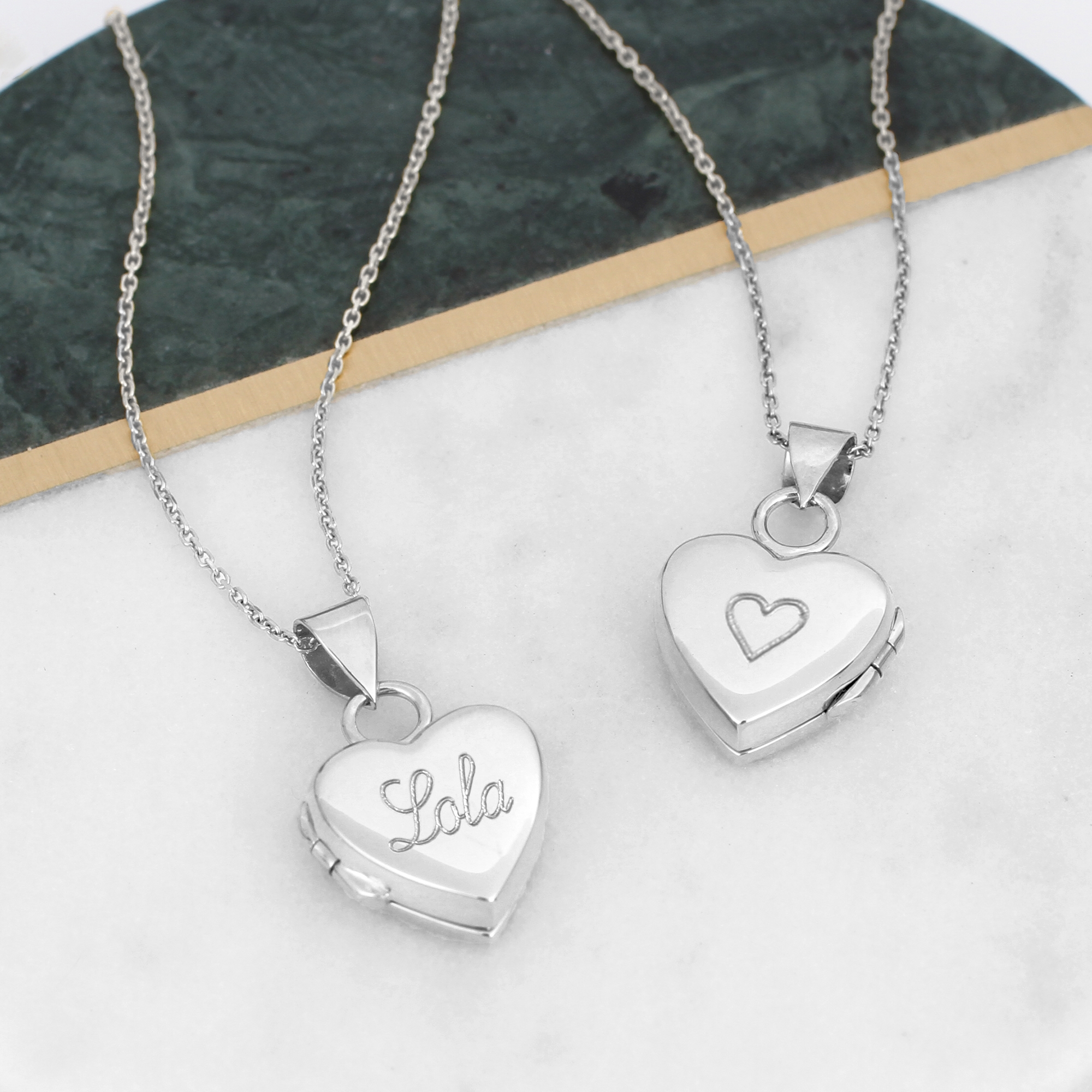 Personalised Sterling Silver Heart Locket Necklace – Hurley Burley