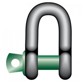 Green Pin Standard Dee Shackles With Screw Collar Pin – 0.33T / 269-3-1 – Shackles – Silver / Green – Steel
