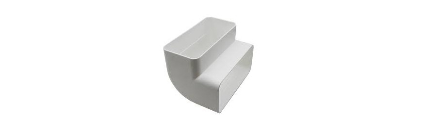 Plastic Square Duct  Vertical 90 Bend – Ventilation System Parts – Easy Hvac