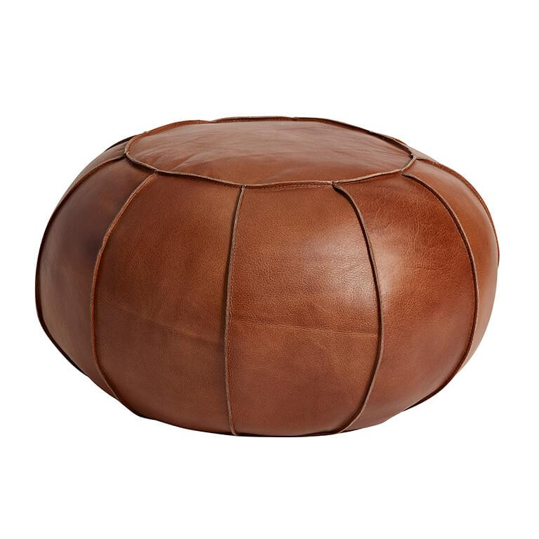 Casablanca Rose Brown – Buffalo Leather – Pouffe – Acumen Collection – Acumen Collection