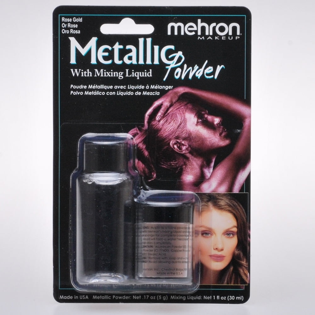 Mehron Metallic Powder & Mixing Liquid – Rose Gold – Metallic Powders – Dublin Body Paint