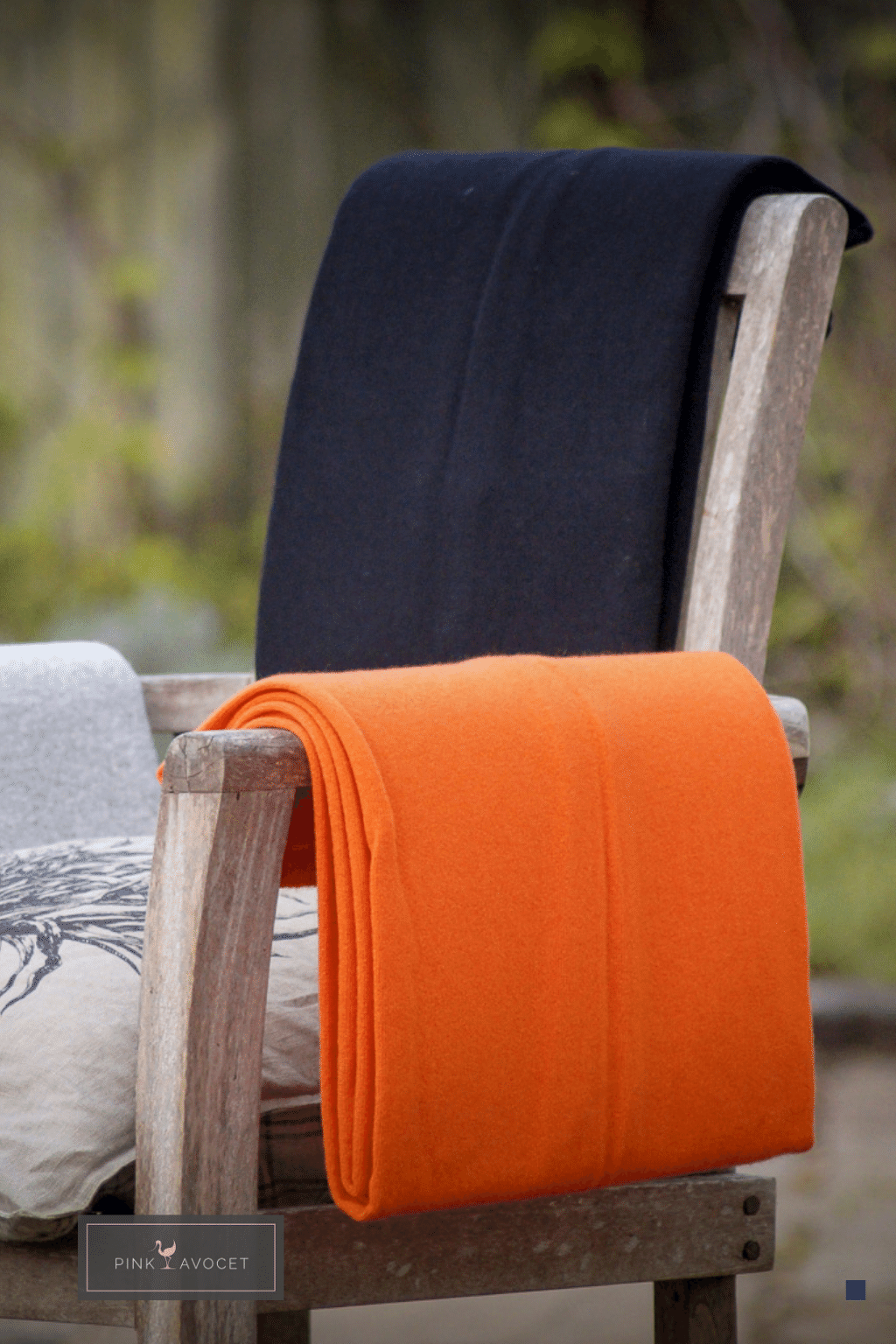 Long Cashmere Wrap (Unisex) Orange / One size by Pink Avocet