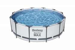 12Ft 39.5″ Steel Pro Max Round Pool Set – Grey – Pulse Leisure