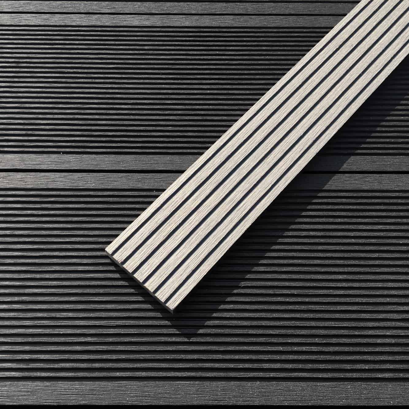 COMPOSITE WOOD EDGING TRIM (60 x 10mm) 2.2m LENGTHS Grey