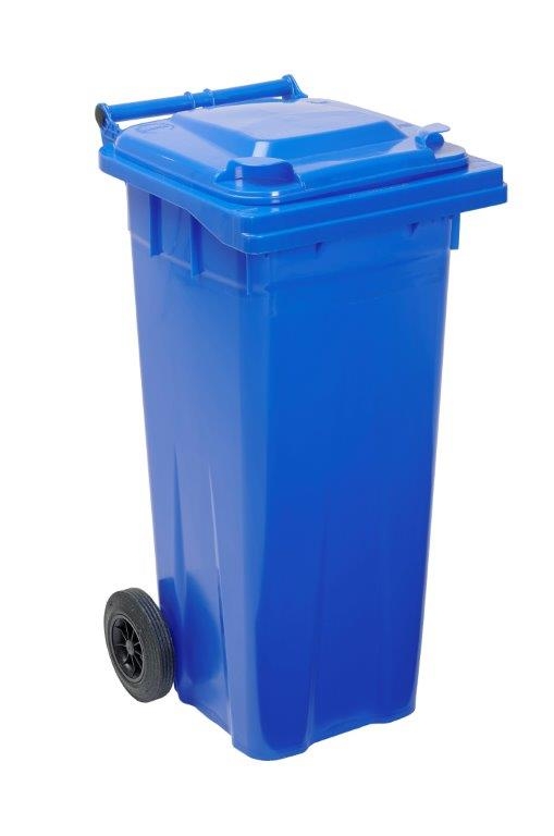 140L Two Wheel Plastic Bin – Blue