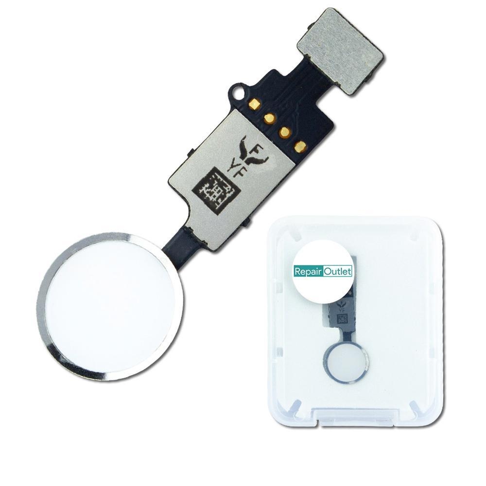 For Apple iPhone 7 / 7 Plus / 8 / 8 Plus / SE2 YF Home Button Flex Kit – Silver (No Bluetooth)