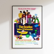 The Beatles – Yellow Submarine Poster – Music Poster Prints – Perfect Gifts for Music Lovers & Enthusiasts S – A4 – Framed – Poster Hut