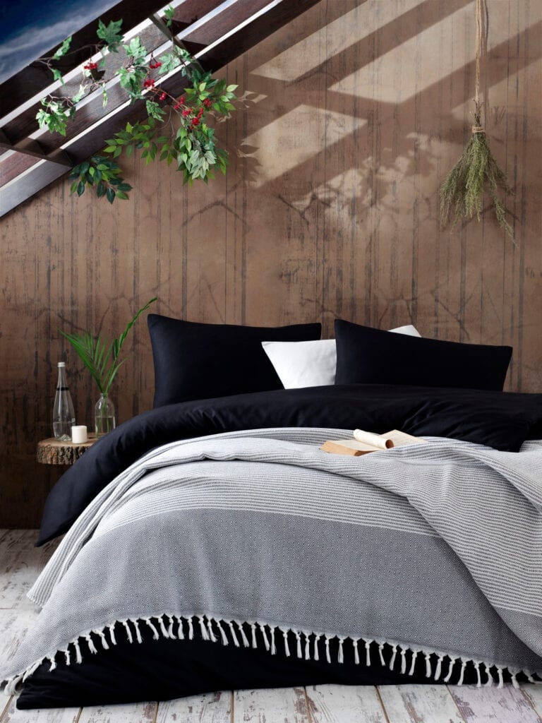 Double Pique – Anna Yatak Örtüsü – Anthracite