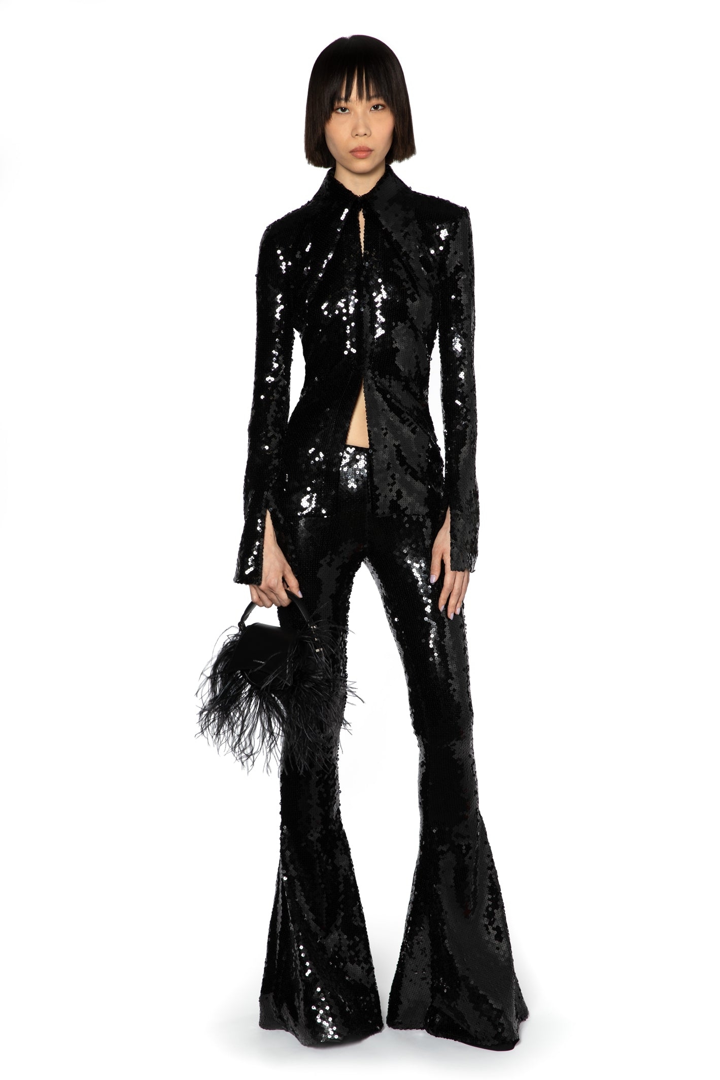 KORO SEQUIN TROUSER IN BLACK SEQUIN, 6 – 16Arlington