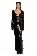 SOLARIA MIDI DRESS IN BLACK SEQUIN, 4 – 16Arlington