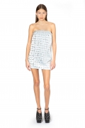 BLAISE MINI DRESS IN ICE BLUE CRYSTAL CHECK, 16 – 16Arlington