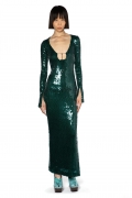 SOLARIA MIDI DRESS IN GREEN SEQUIN, 12 – 16Arlington