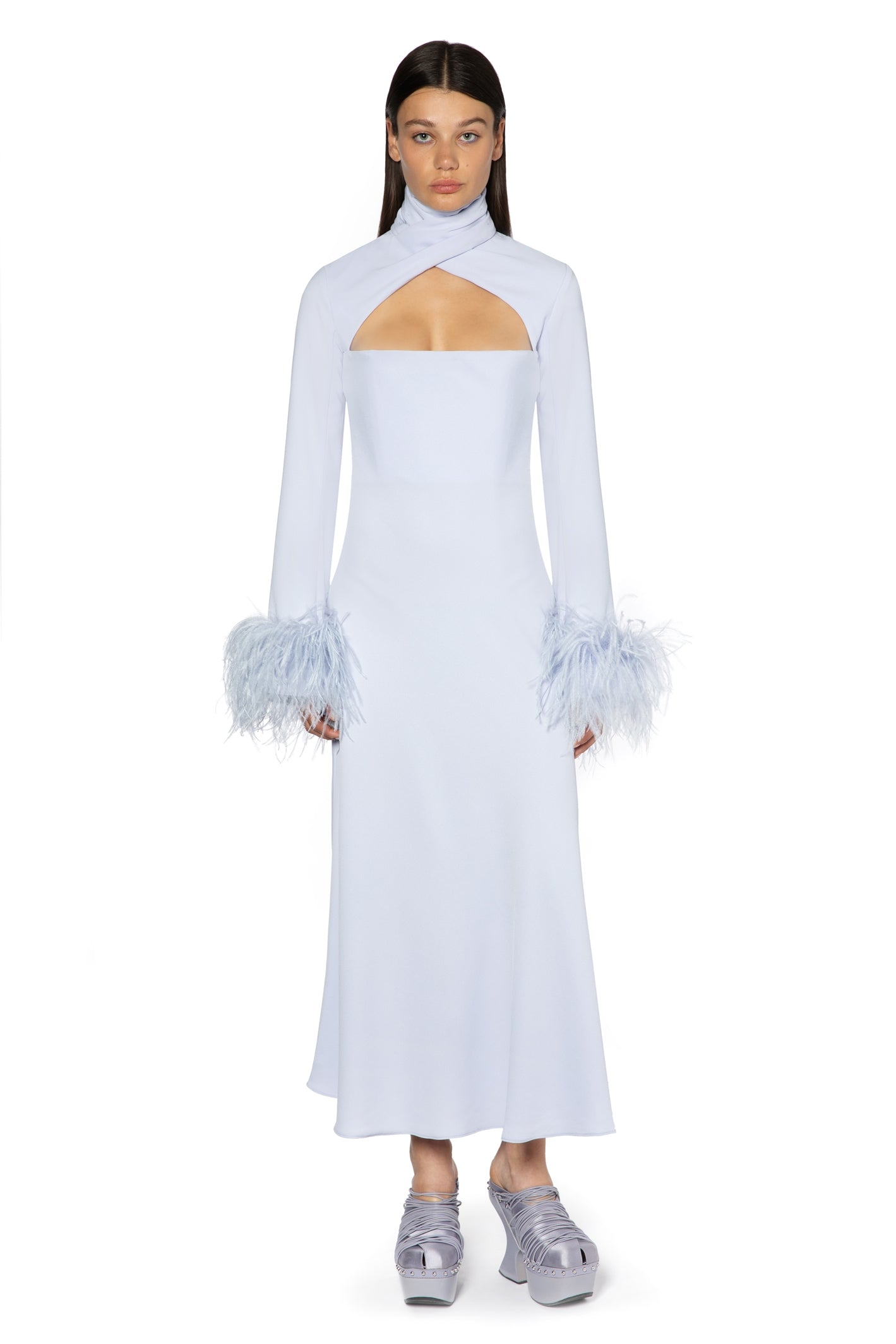 ODESSA MIDI DRESS IN LAVENDER CREPE, 4 – 16Arlington