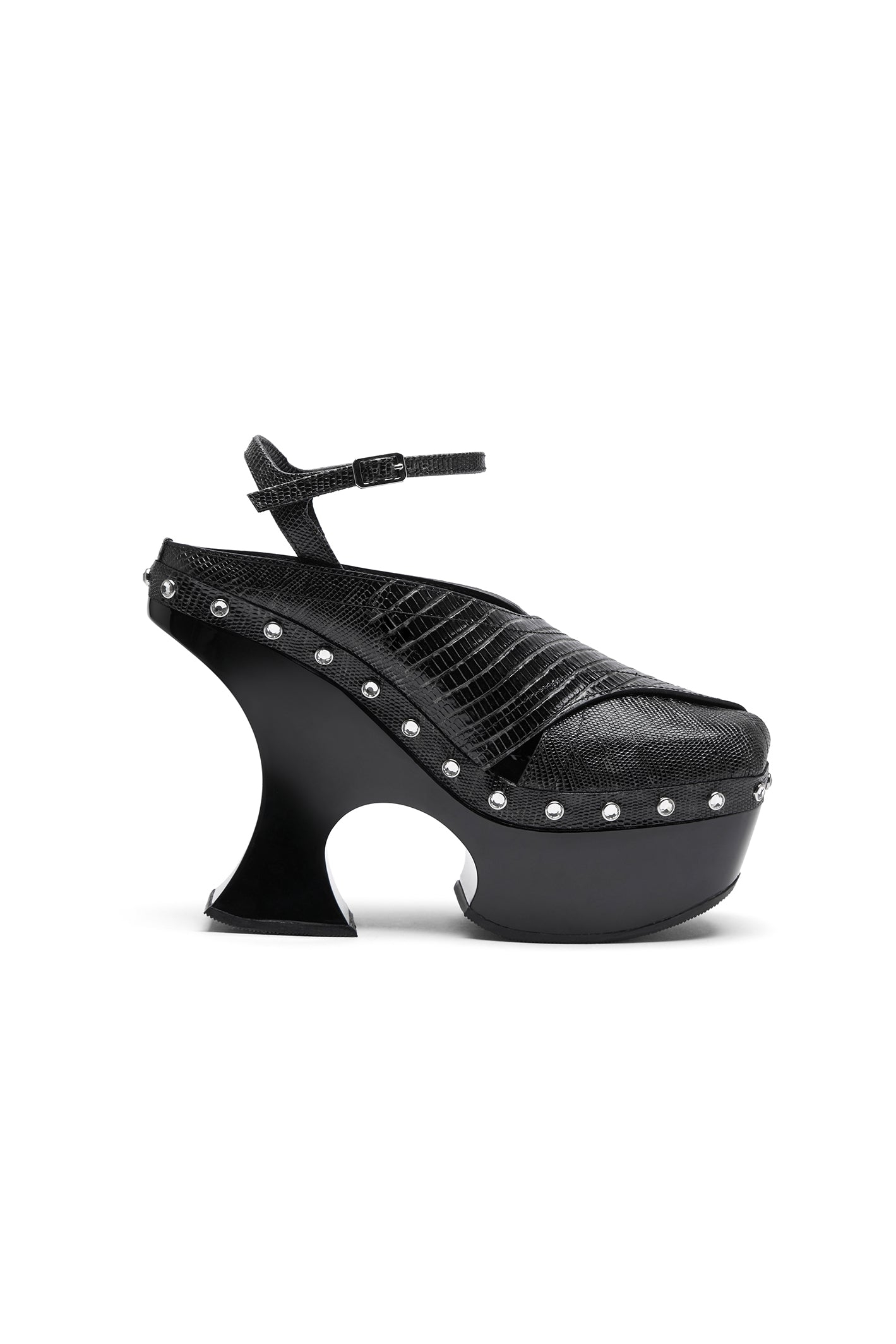 CRYSTAL STUDDED MULE IN BLACK, 38 – 16Arlington