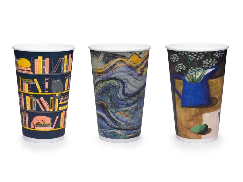 16oz Gallery design embossed hot cup, 89-series – Case of 500