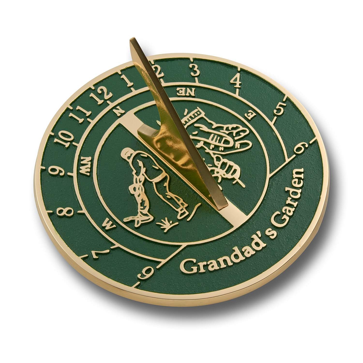 Custom Sundial Gift For Dad Or Grandad.  Handmade In England With Your Message Just For Him.