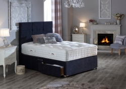 Dura Beds – Divan Bed Set – Small Double – Divan Bed Base With Natural 1500 Sprung Medium/Firm Mattress