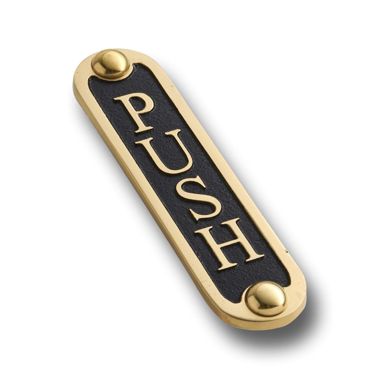 PUSH Brass Door Sign.  Traditional Style Home Décor Wall Plaque