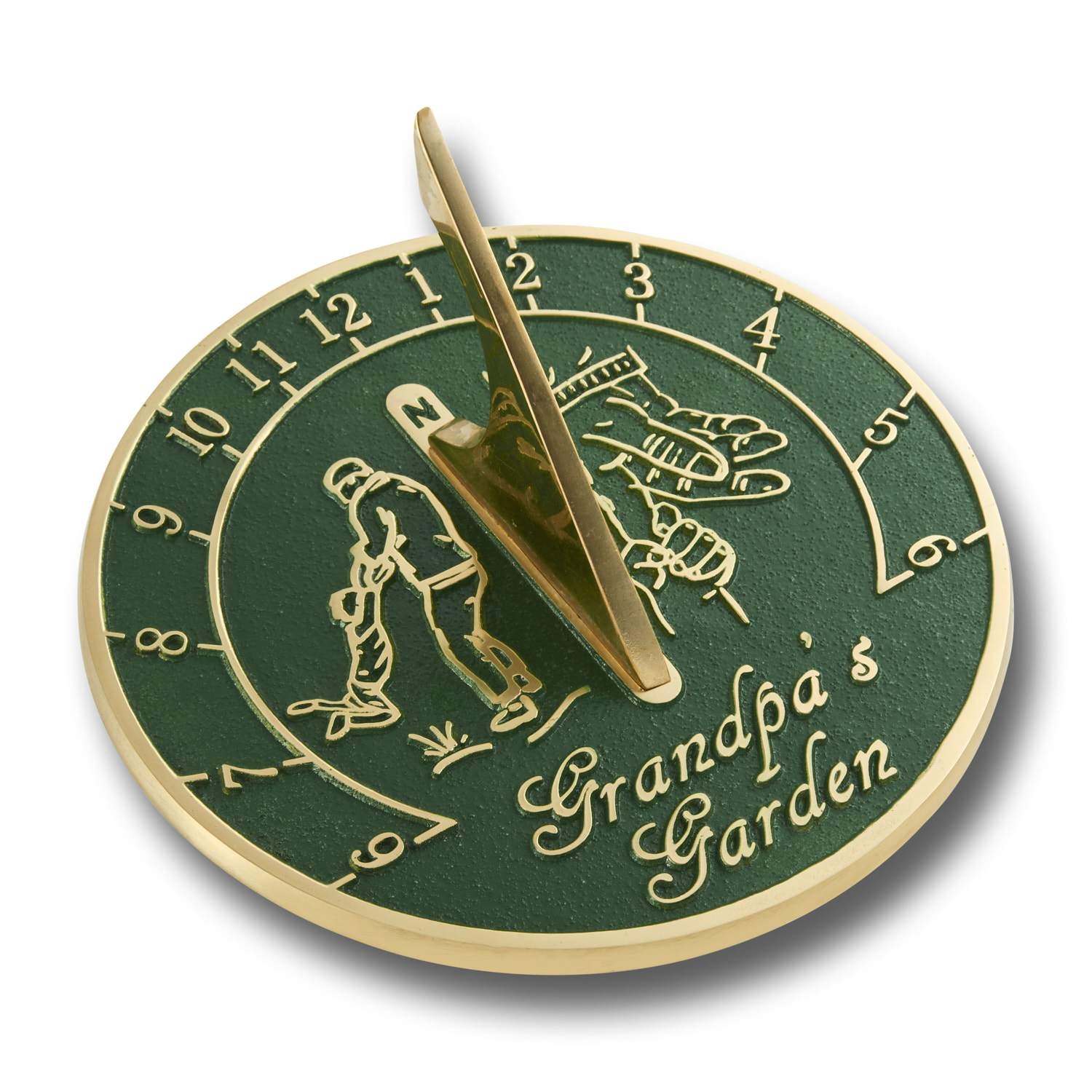 Grandpa’s Garden Sundial Gift. New Gift Idea For His Garden Or Ornament From Grandson, Granddaughter Or Grandkids. Lasting Card For Him On Fathers Day, Birthday Or Christmas
