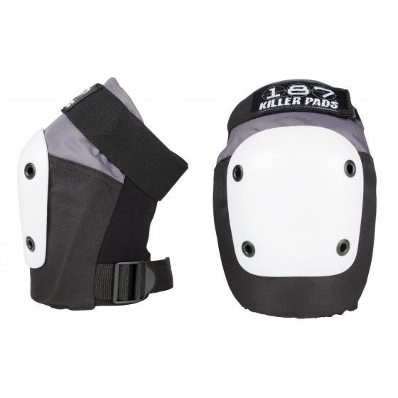 187 Fly Knee Pads Grey/Black/White – Ripped Knees
