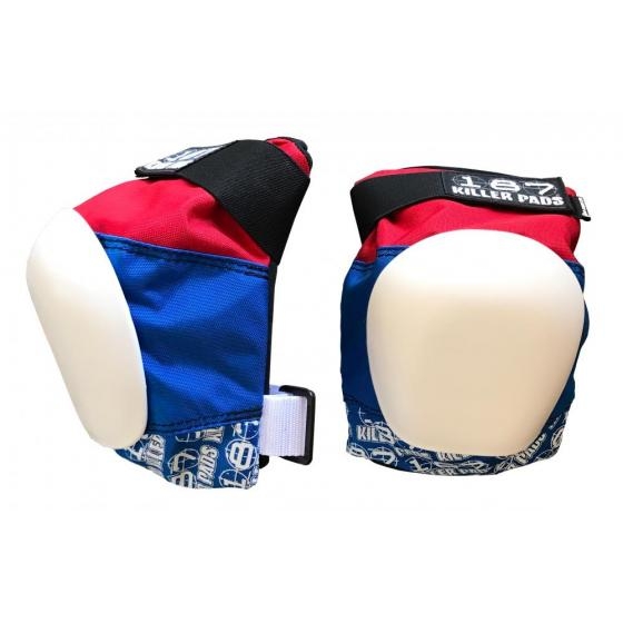 187 Killer Pro Knee Pads Red/White/Blue – Ripped Knees