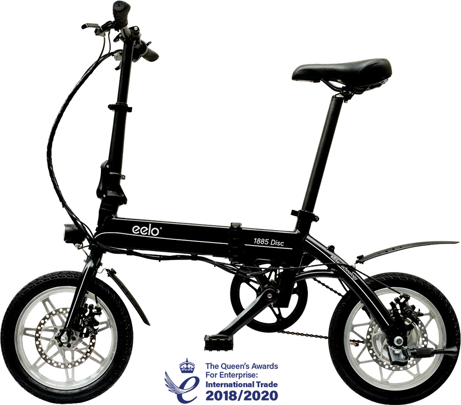 Eelo 1885 Disc Pro Folding Electric Bike 250W, Black – Urban Travel
